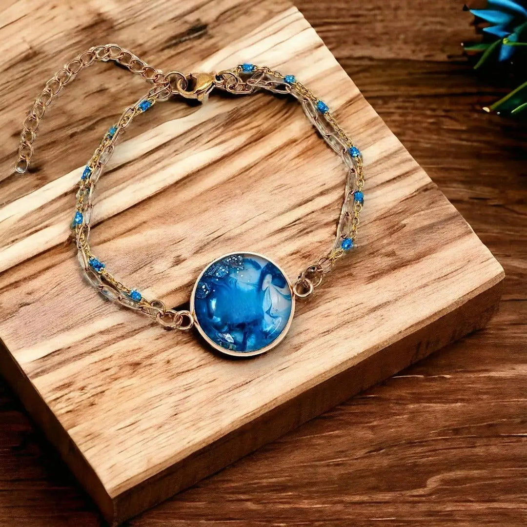 SOLEA Armband Blue Whisper Double-Layer