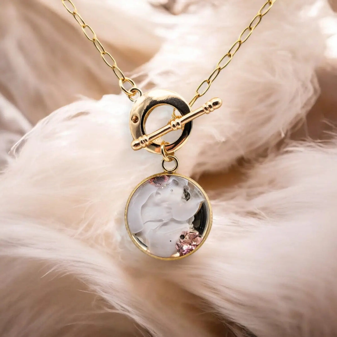 Halskete Rosy Elegance Paperclip