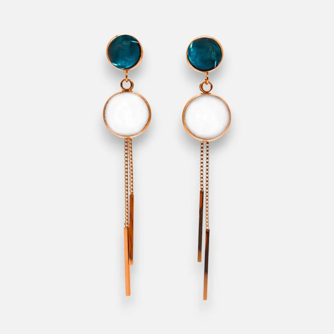 Azure Tassel Elegance - Ohrstecker