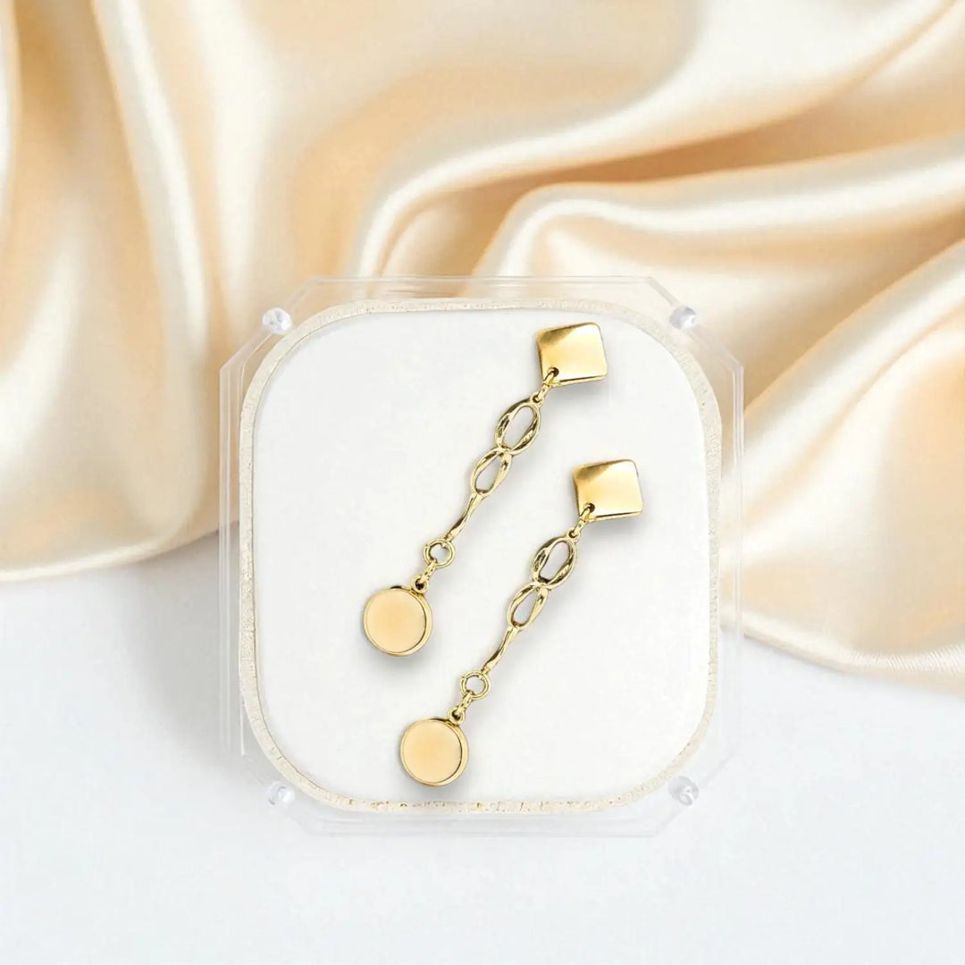 Beige Geometry - Ohrstecker