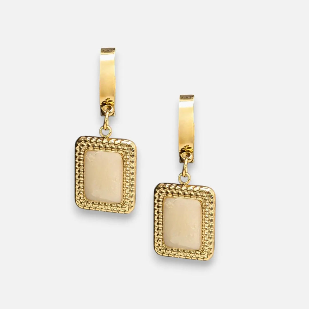 Beige Hoop Classic - Creolen