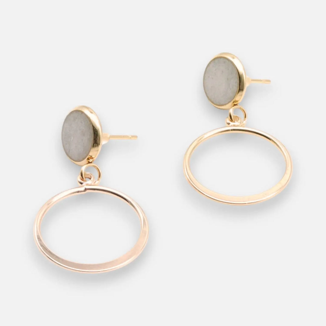 Gold Ring Studs - Ohrstecker