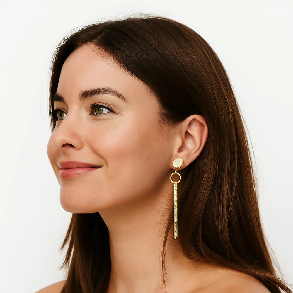 Green Tassel Charm - Ohrstecker