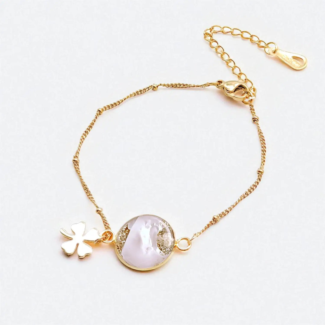 Ivory Gold Bead - Kugelankerkette