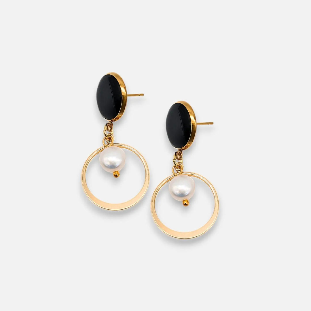 Onyx Gold - Ohrstecker