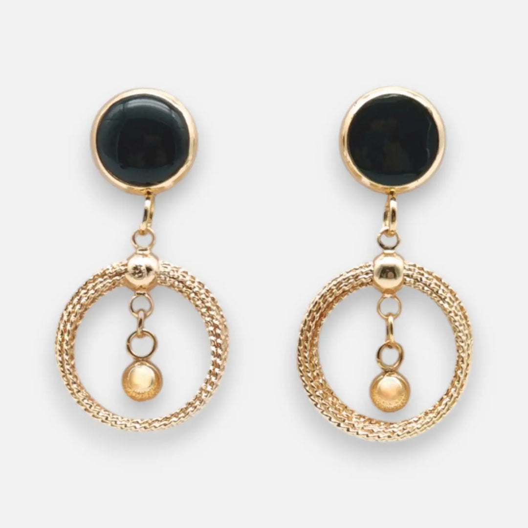Onyx Ring Studs - Ohrstecker