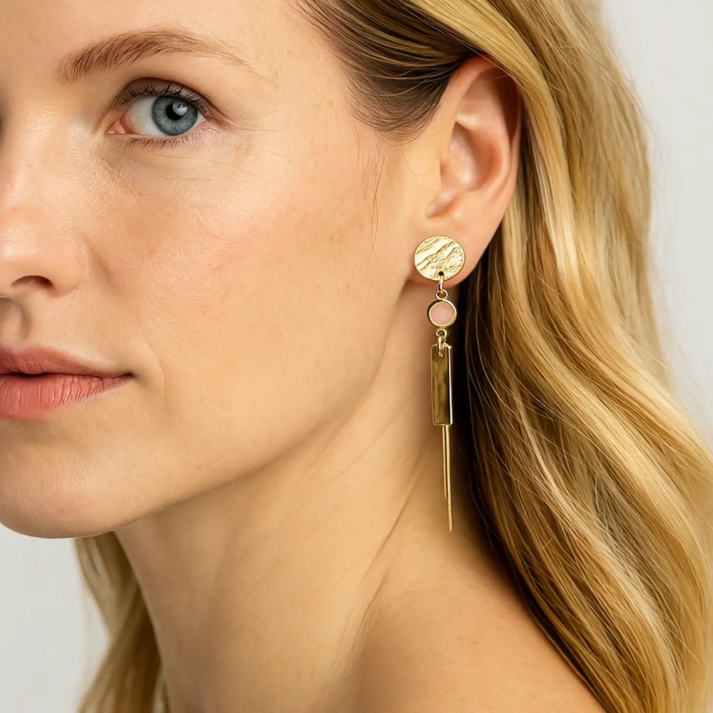 Rosy Quaste Elegance Ohrstecker