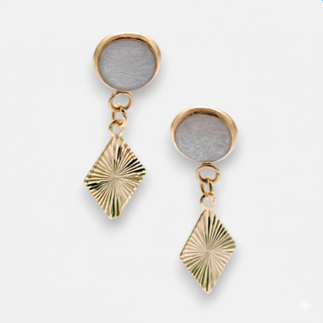 Silver Dot Drops - Ohrstecker