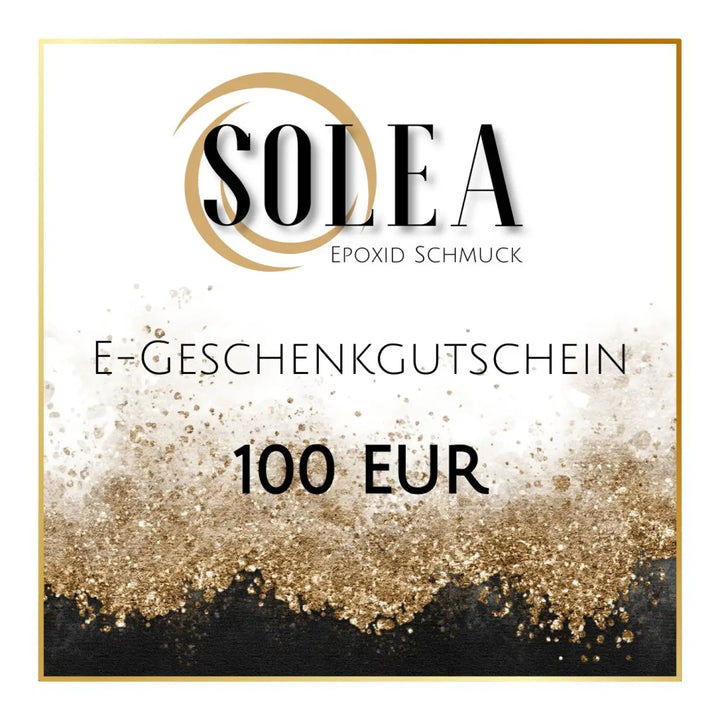 Geschenkgutschein mit Goldakzenten für jeden Anlass in der SOLEA Geschenkbox