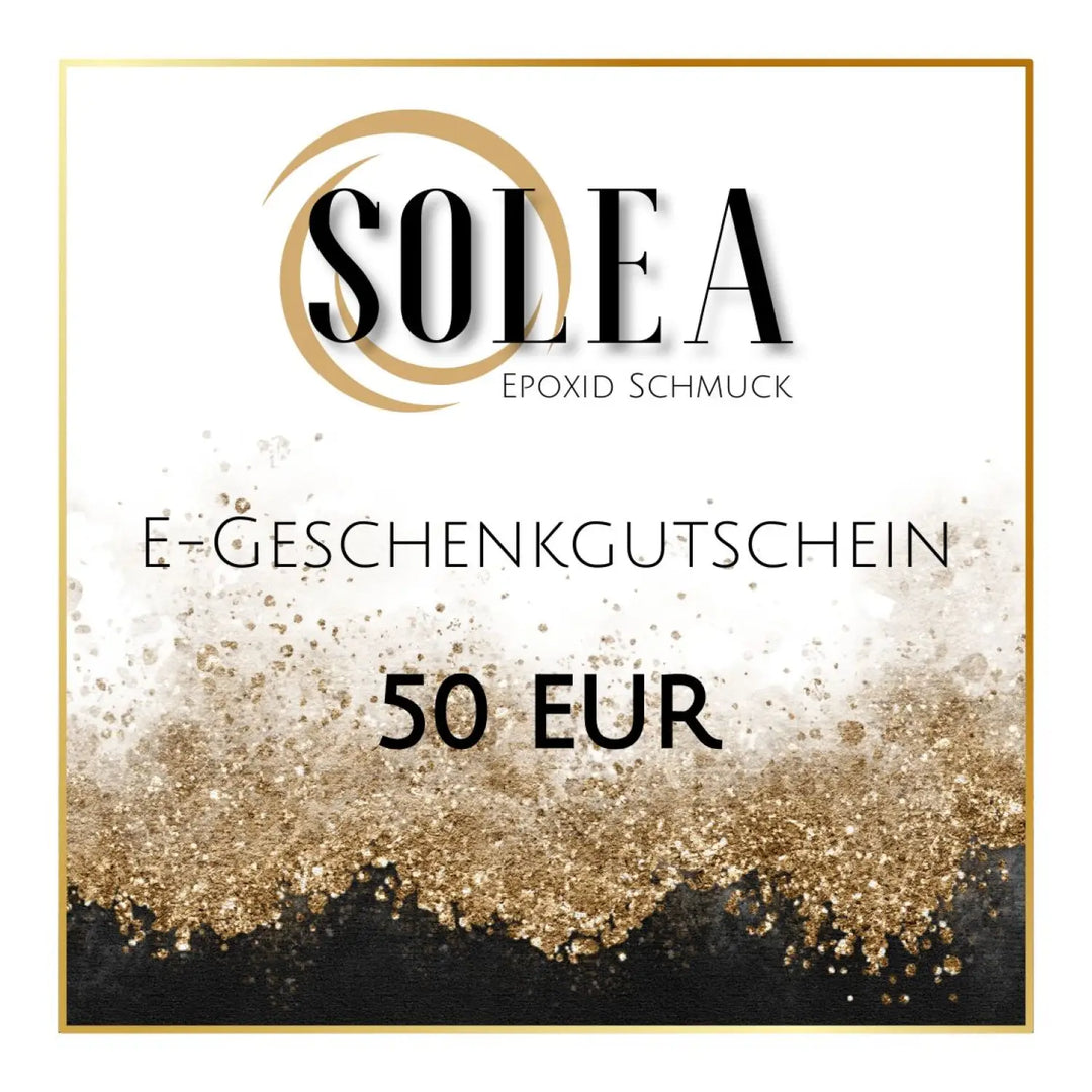 E-Geschenkgutschein mit Goldakzenten für jeden Anlass bei SOLEA