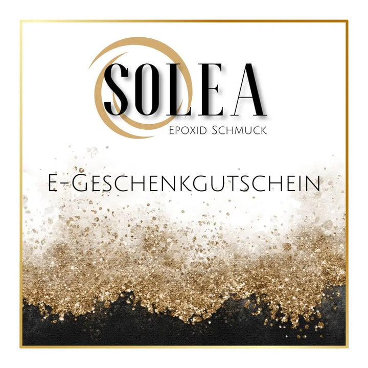 E-Geschenkgutschein mit Gold- und Schwarzakzenten für jeden Anlass von SOLEA