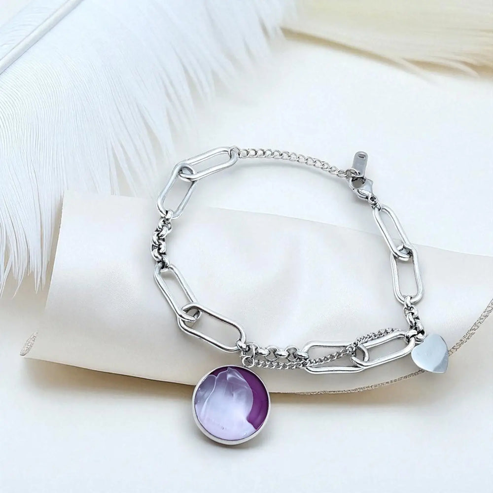 Violet Lilac Delight - Double-Layer (Paperclip/Panzerkette)