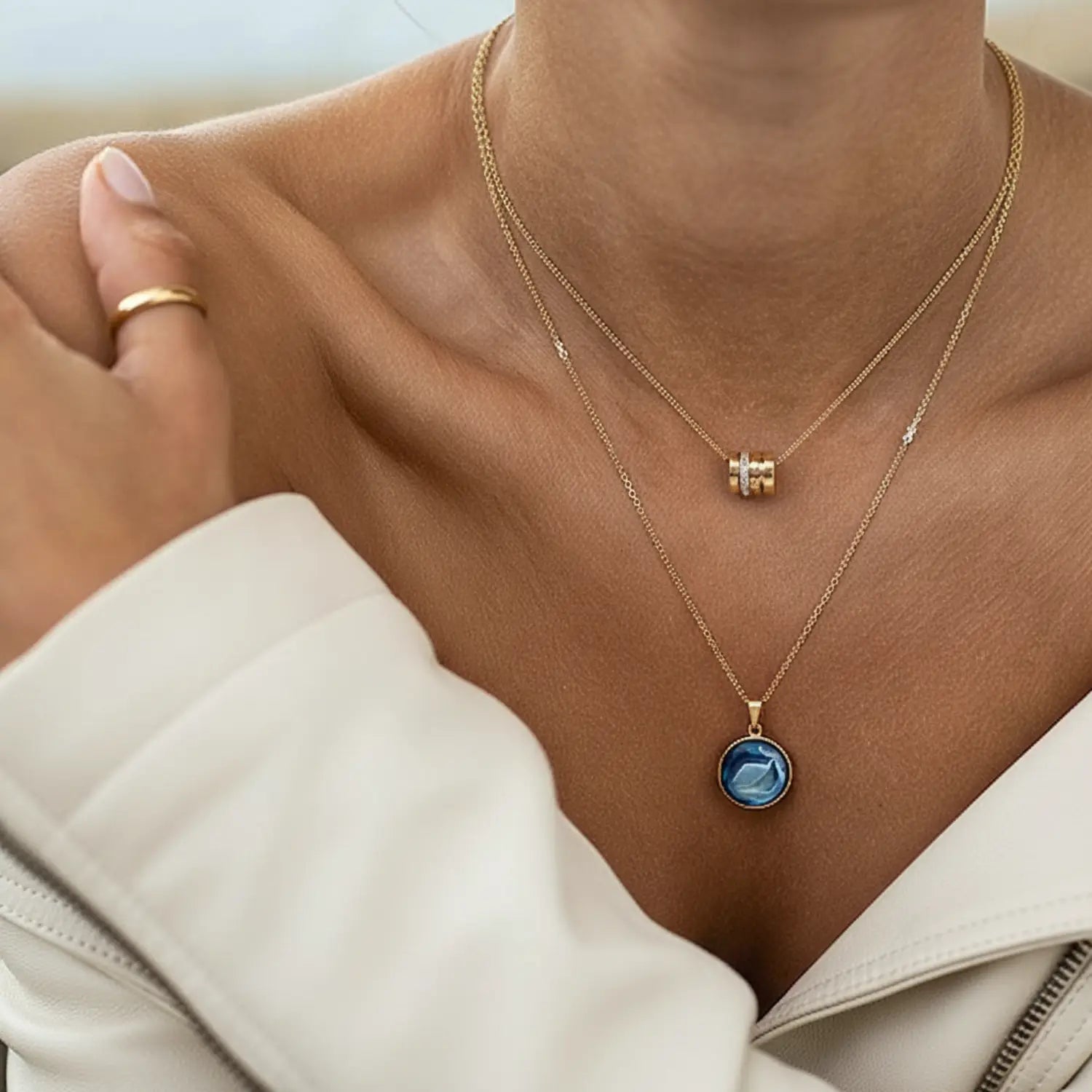 Halskete Rosy Elegance Paperclip