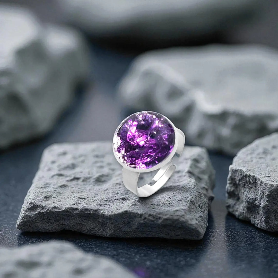 Amethyst Haze Ring - Unigröße (verstellbar)