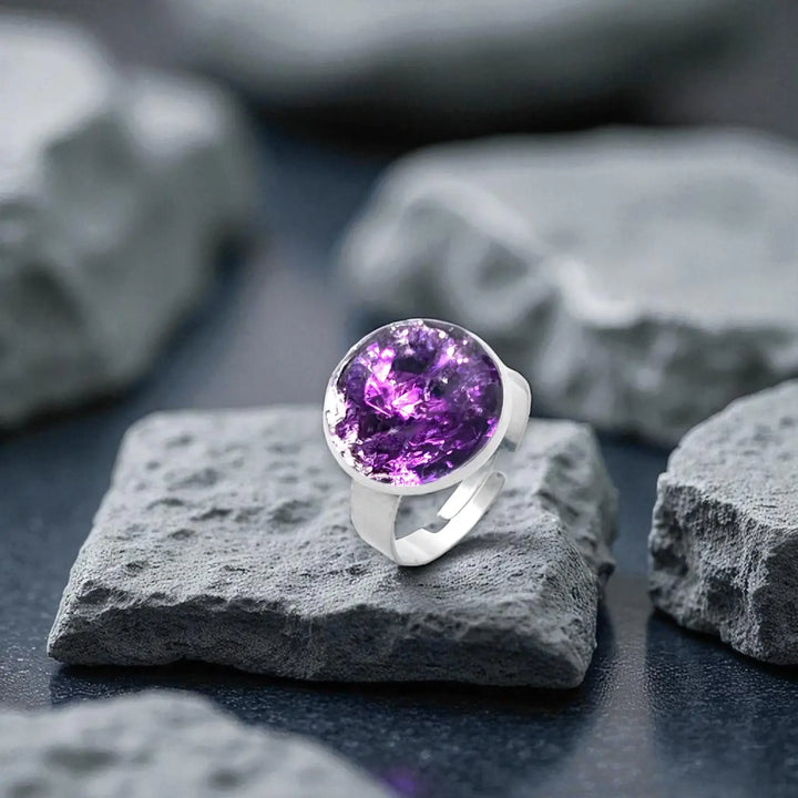 Amethyst Haze Ring - Unigröße (verstellbar)