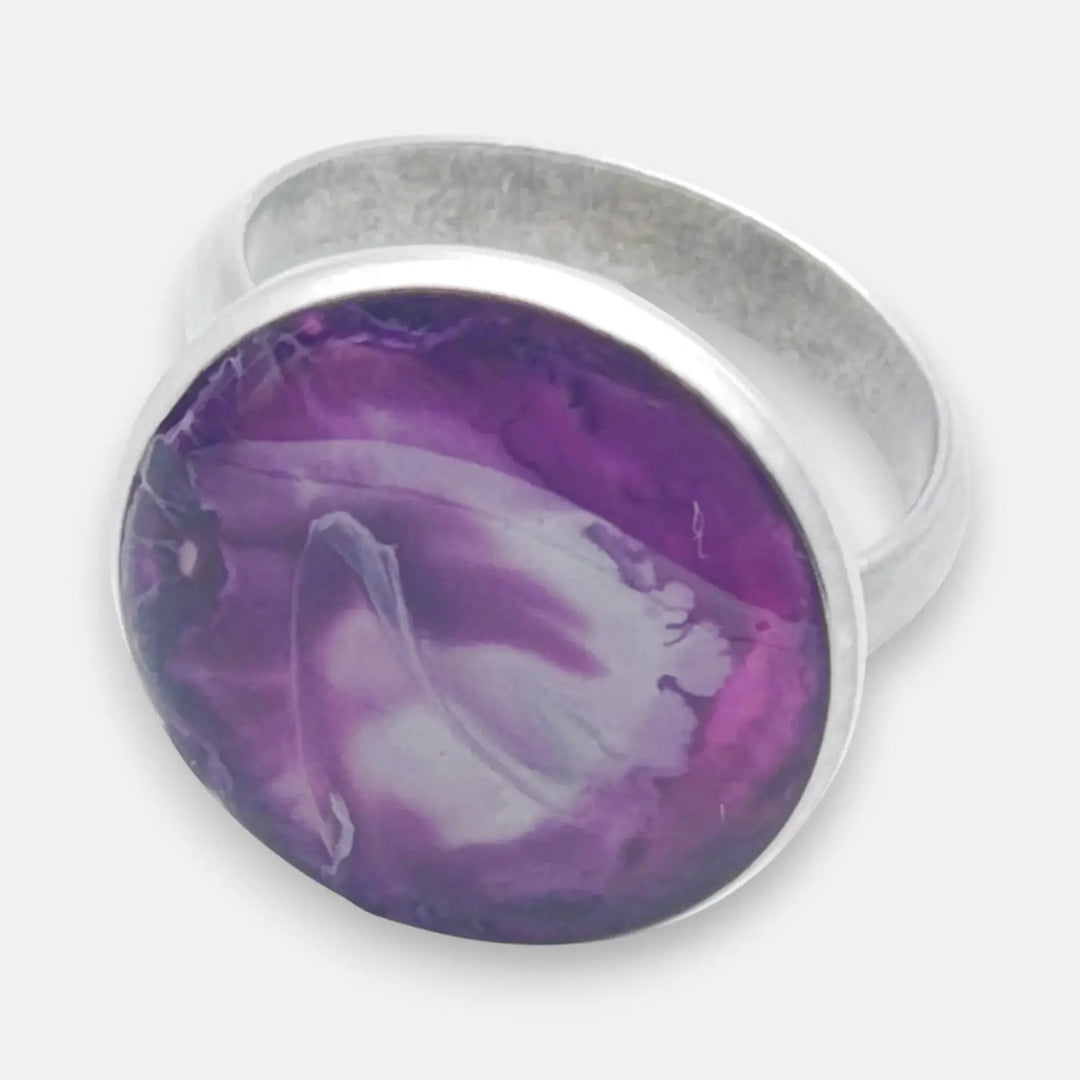 Amethyst Snow Ring - Unigröße (verstellbar)