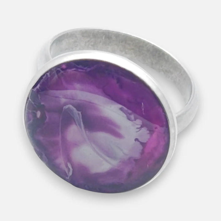 Amethyst Snow Ring - Unigröße (verstellbar)
