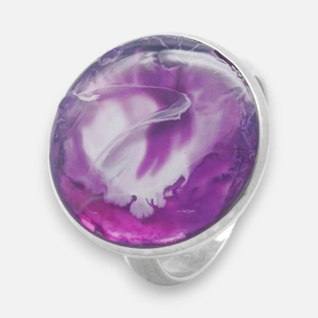 Amethyst Snow Ring - Unigröße (verstellbar)