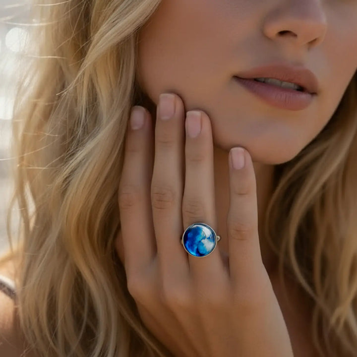 Arctic Blue Ring - Unigröße (verstellbar)