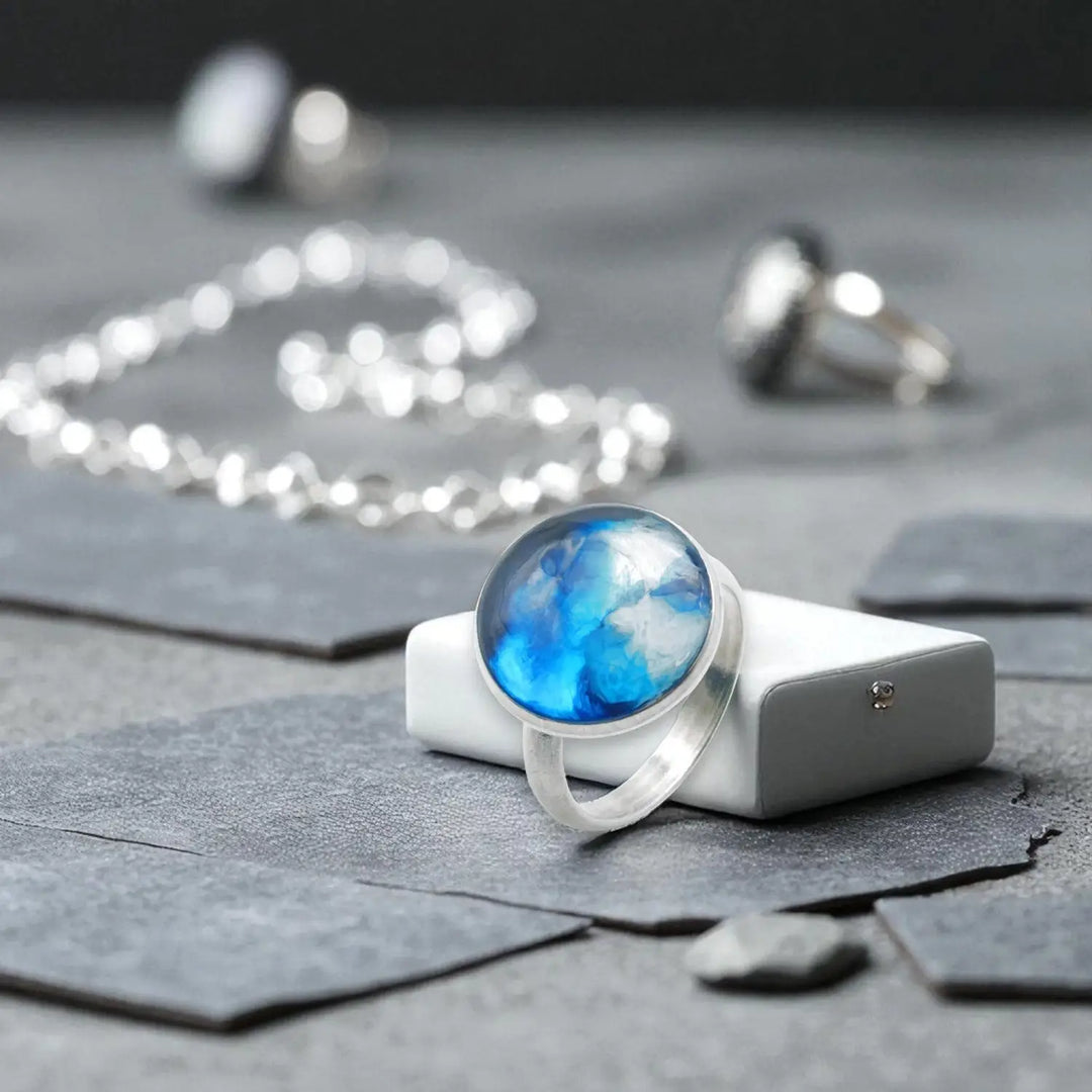 Arctic Blue Ring - Unigröße (verstellbar)