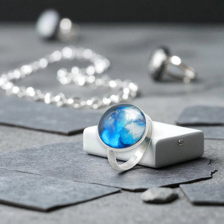 Arctic Blue Ring - Unigröße (verstellbar)