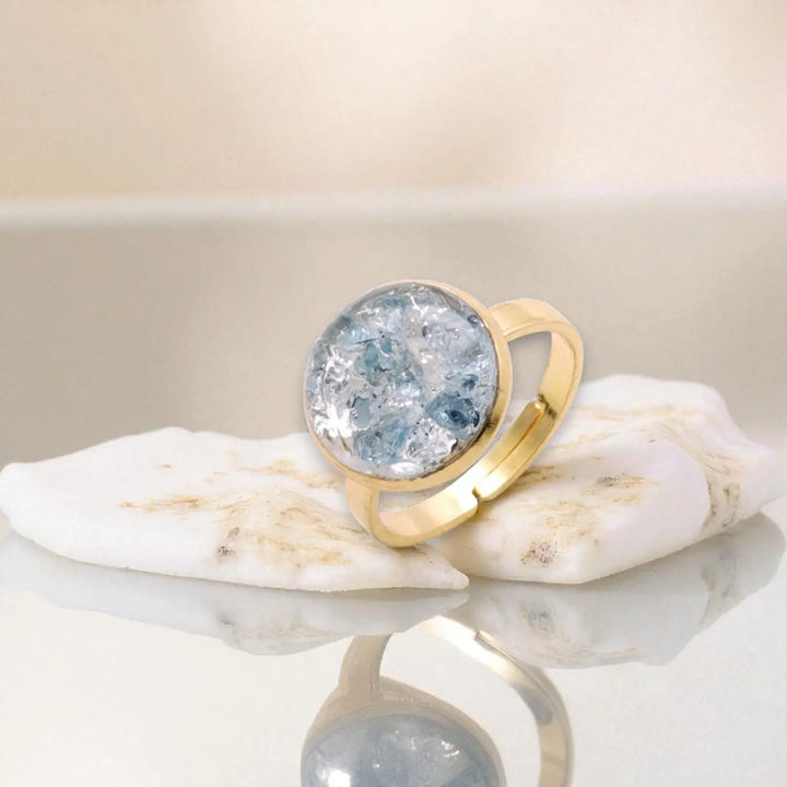 Azure Frost Ring - Unigröße (verstellbar)