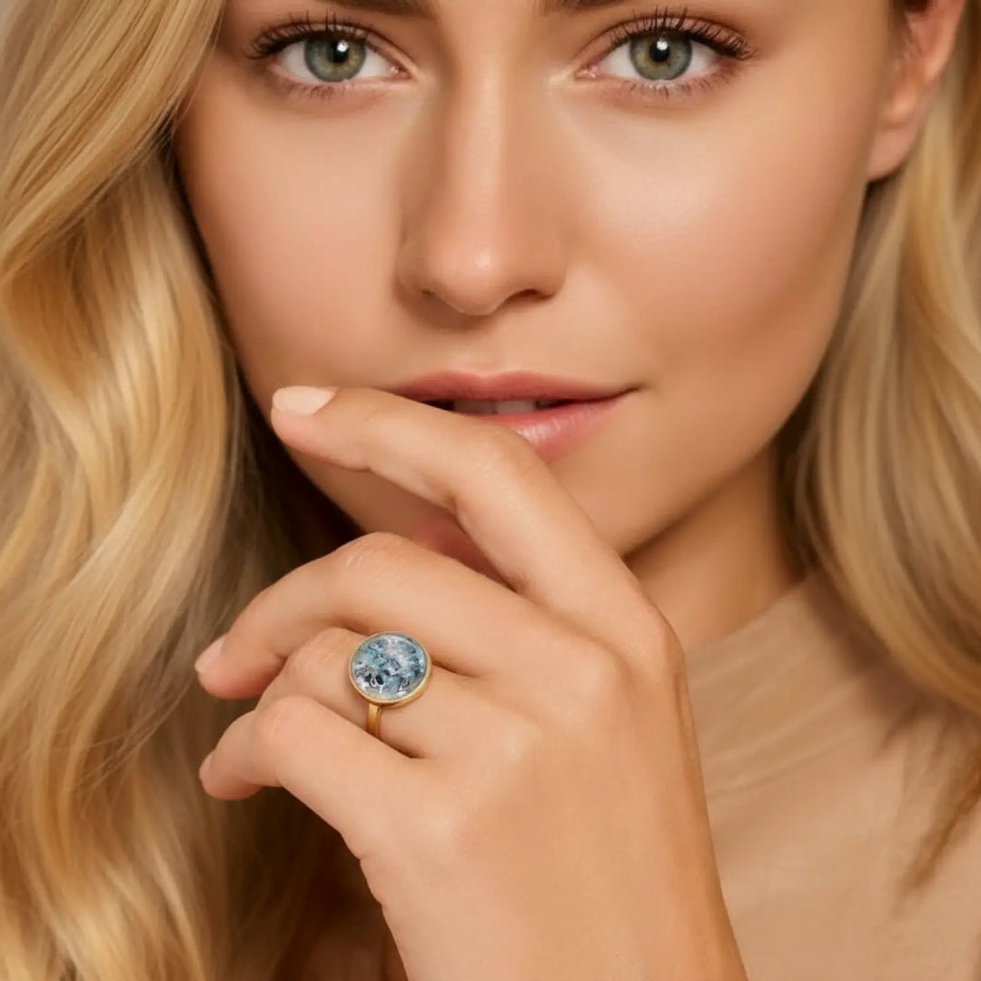 Azure Frost Ring - Unigröße (verstellbar)