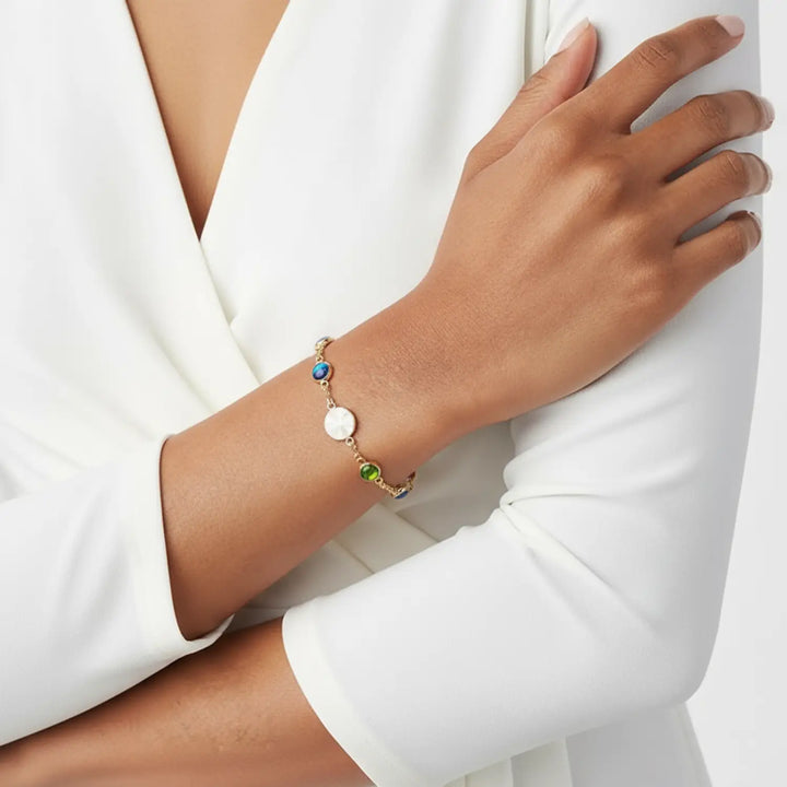 Azure Mint Charm - Kugelankerkette