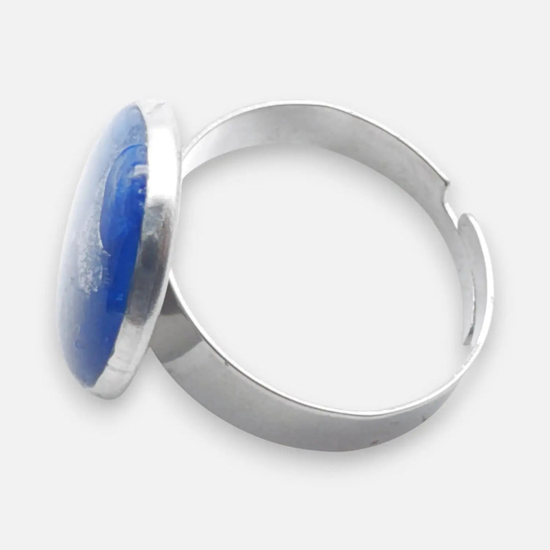 Azure Steel Ring - Unigröße (verstellbar)