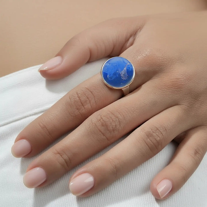 Azure Steel Ring - Unigröße (verstellbar)