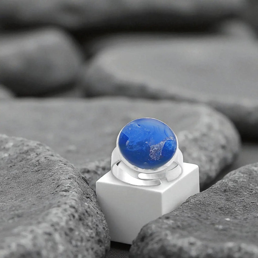 Azure Steel Ring - Unigröße (verstellbar)