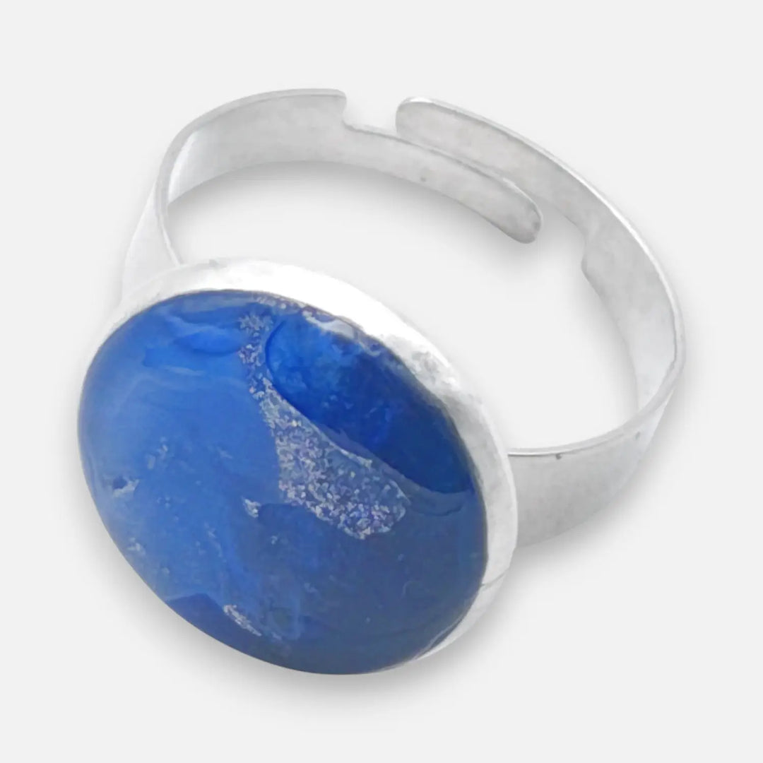 Azure Steel Ring - Unigröße (verstellbar)