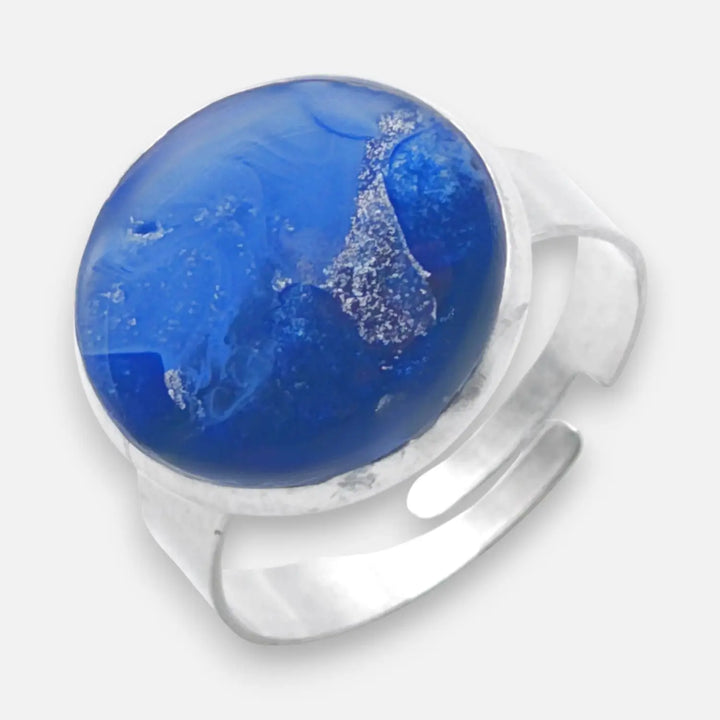 Azure Steel Ring - Unigröße (verstellbar)