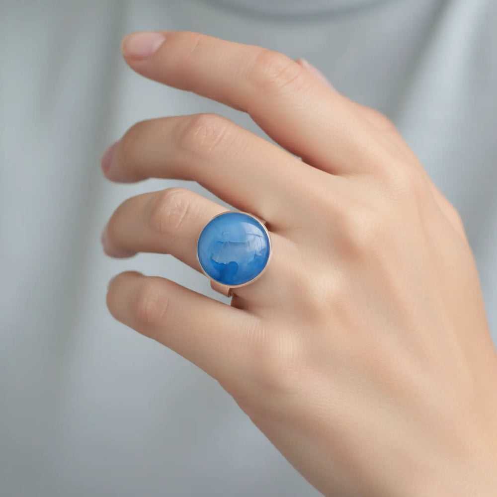 Azure Tide Ring - Unigröße (verstellbar)