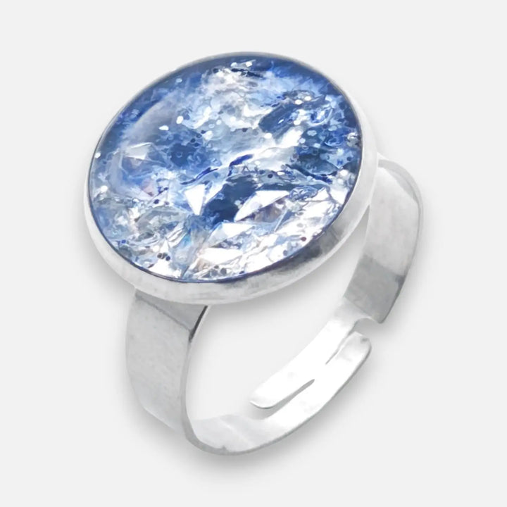 Blue Alloy Ring - Unigröße (verstellbar)