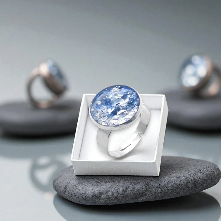 Blue Alloy Ring - Unigröße (verstellbar)