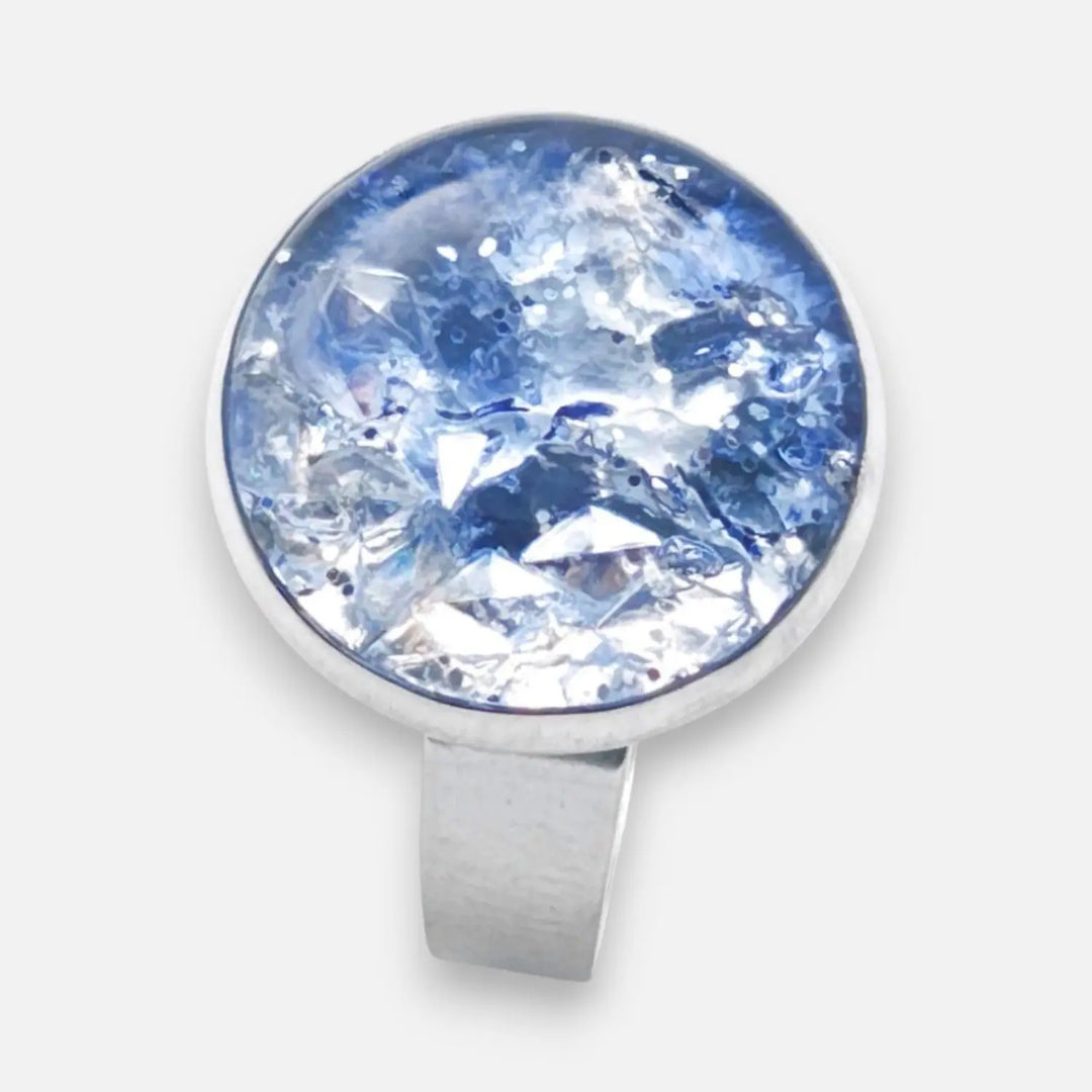 Blue Alloy Ring - Unigröße (verstellbar)