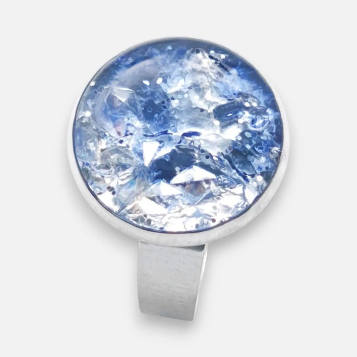 Blue Alloy Ring - Unigröße (verstellbar)