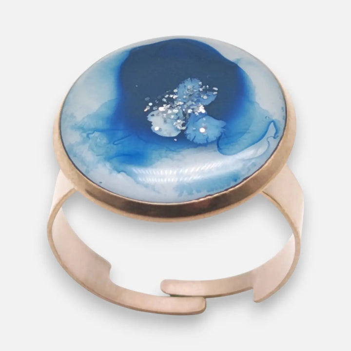 Blue Ice Ring - Unigröße (verstellbar)