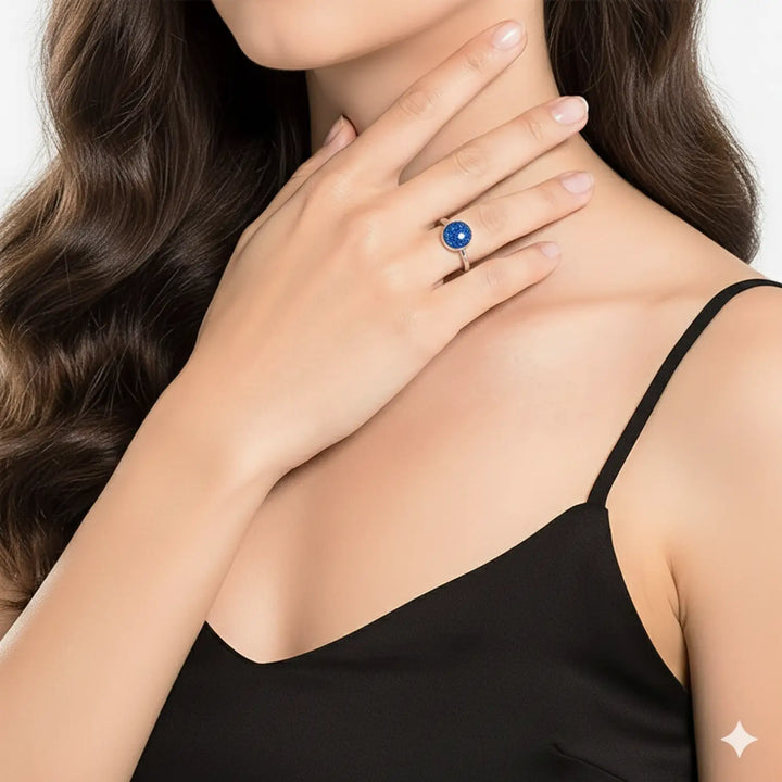 Blue Micro Ring - Unigröße (verstellbar)