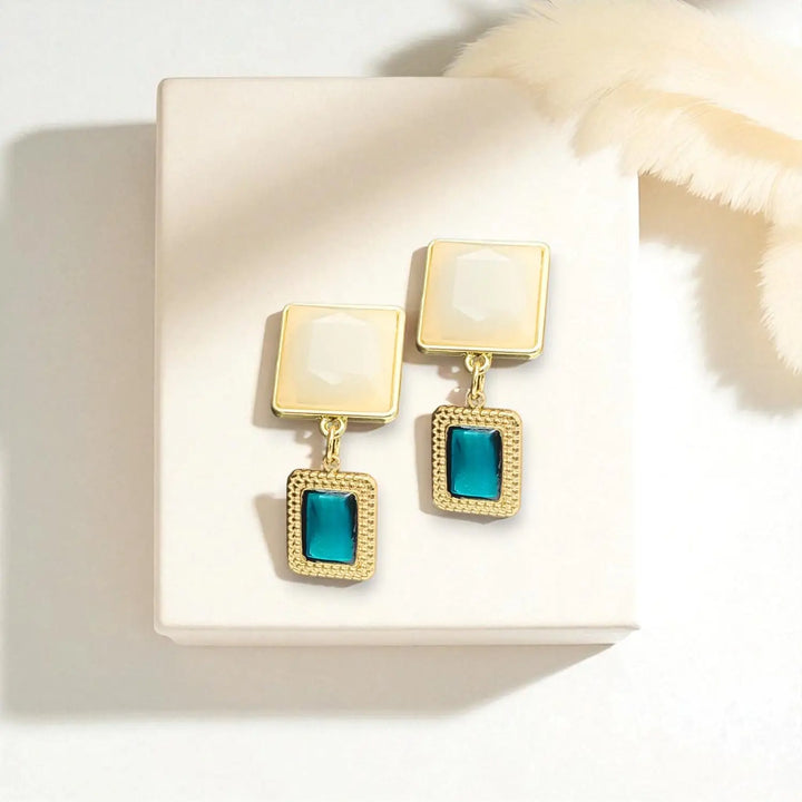 Blue Resin Chic - Ohrstecker