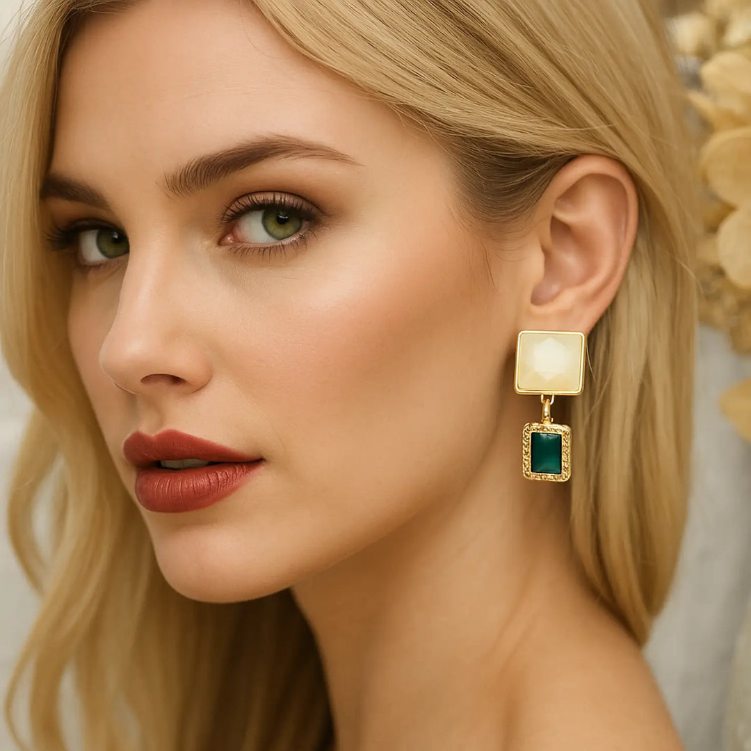 Blue Resin Chic - Ohrstecker