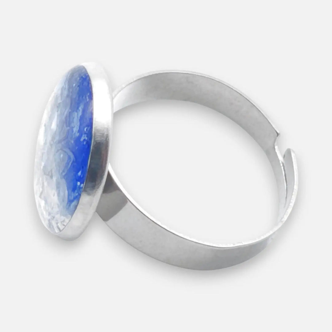 Blue Steel Ring - Unigröße (verstellbar)