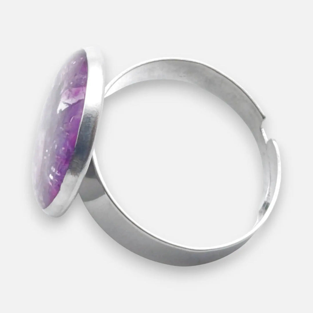 Crystal Amethyst Ring - Unigröße (verstellbar)