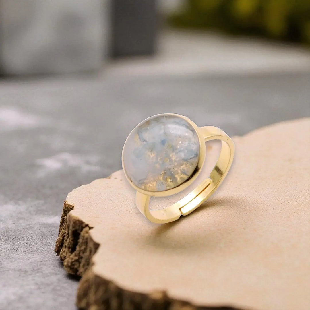 Crystal Ivory Ring - Unigröße (verstellbar)