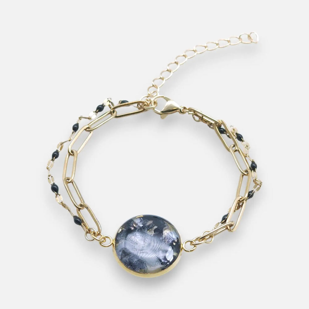 Double Layer Bracelet - Double-Layer (Paperclip/Emaillekette)