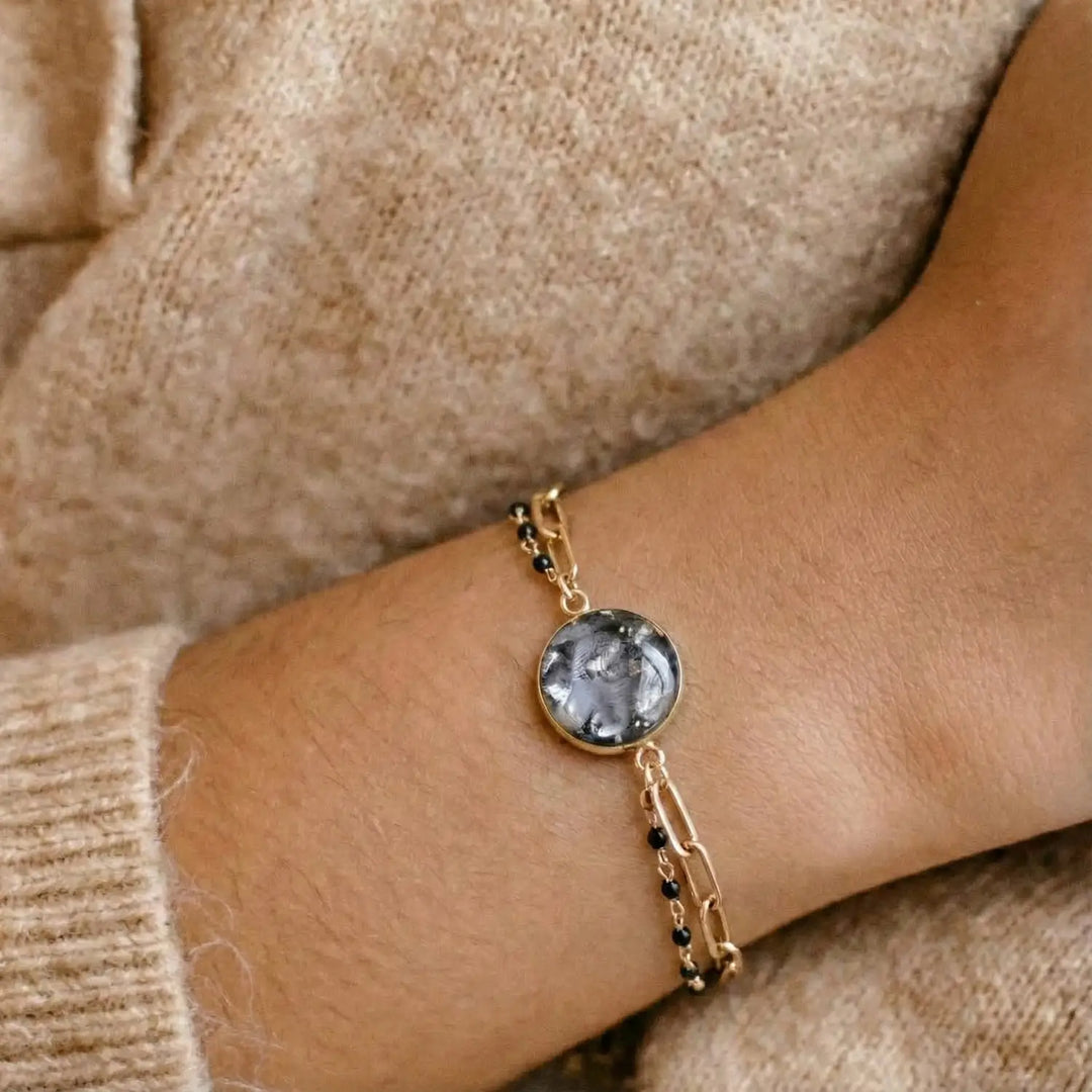 Double Layer Bracelet - Double-Layer (Paperclip/Emaillekette)