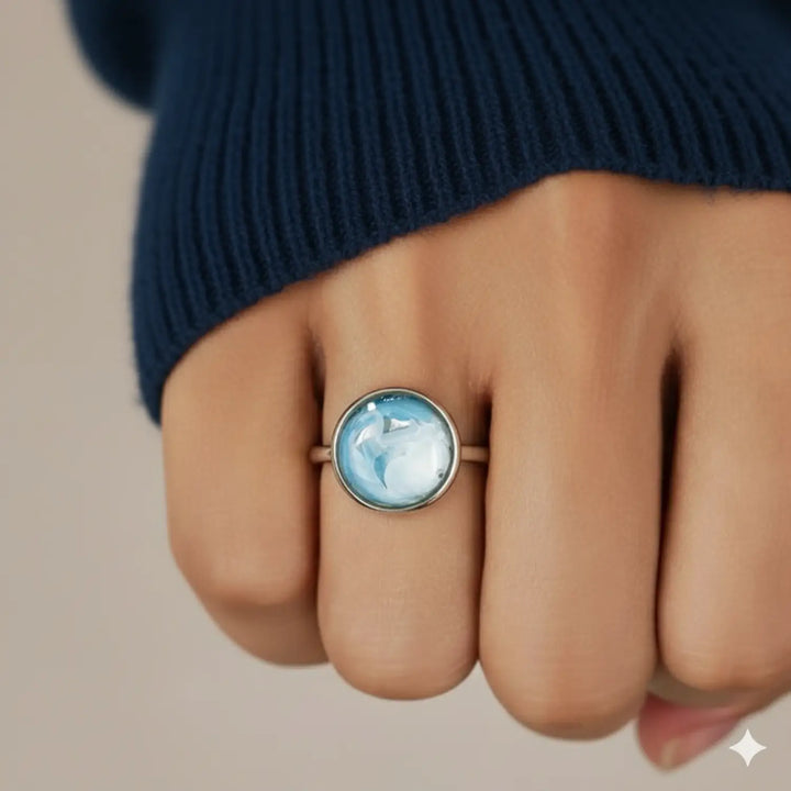 Glacier Sky Ring - Unigröße (verstellbar)