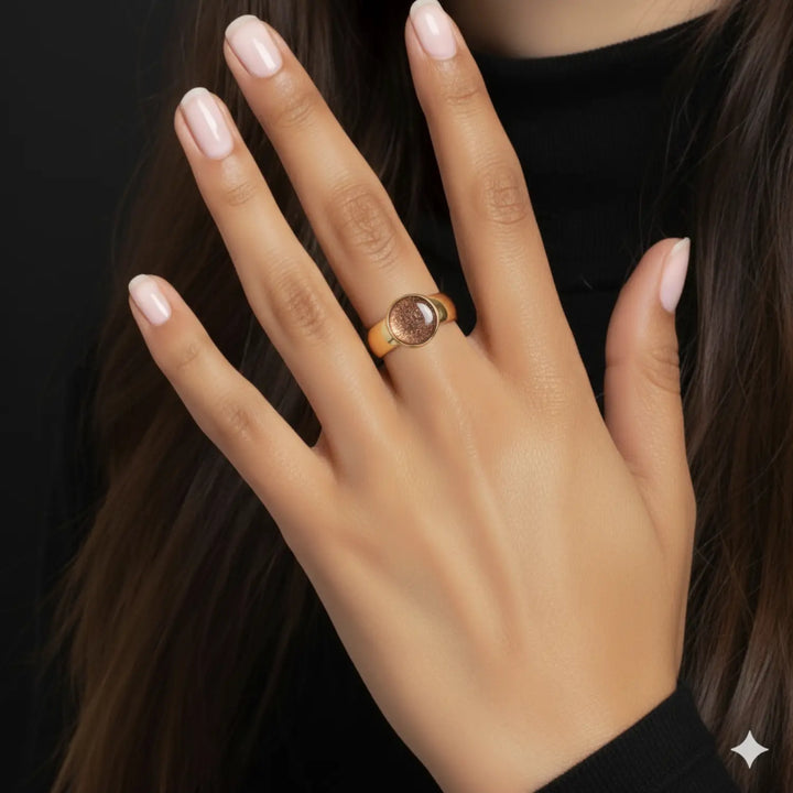 Gold Halo Ring - Unigröße (verstellbar)