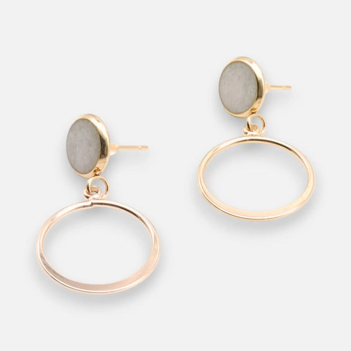 Gold Ring Studs - Ohrstecker